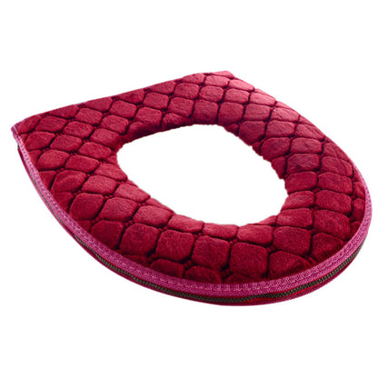 Plush Washable O-Shape Toilet Seat Cover