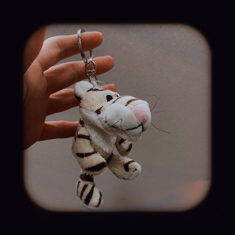 Cute Plush White Sheep Keychain Couple Pendant