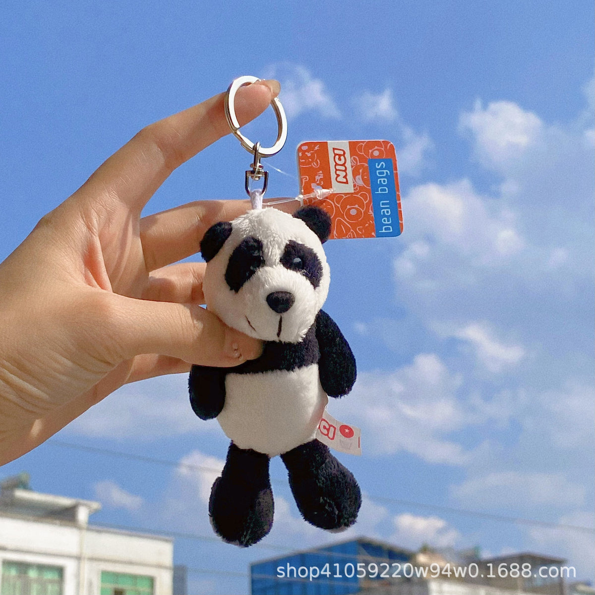 Cute Plush White Sheep Keychain Couple Pendant