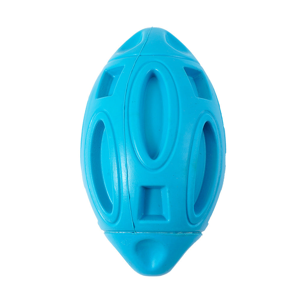 Rubber Sounding Rugby Dog Ball - Bite-Resistant Toy