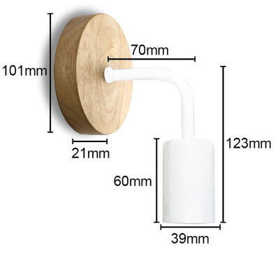 Modern Minimalist Iron Wall Lamp for Bedroom and Hallway