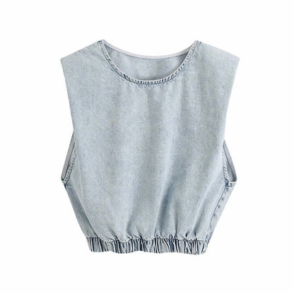 2020 Summer Women's Denim Skirt Set with Top