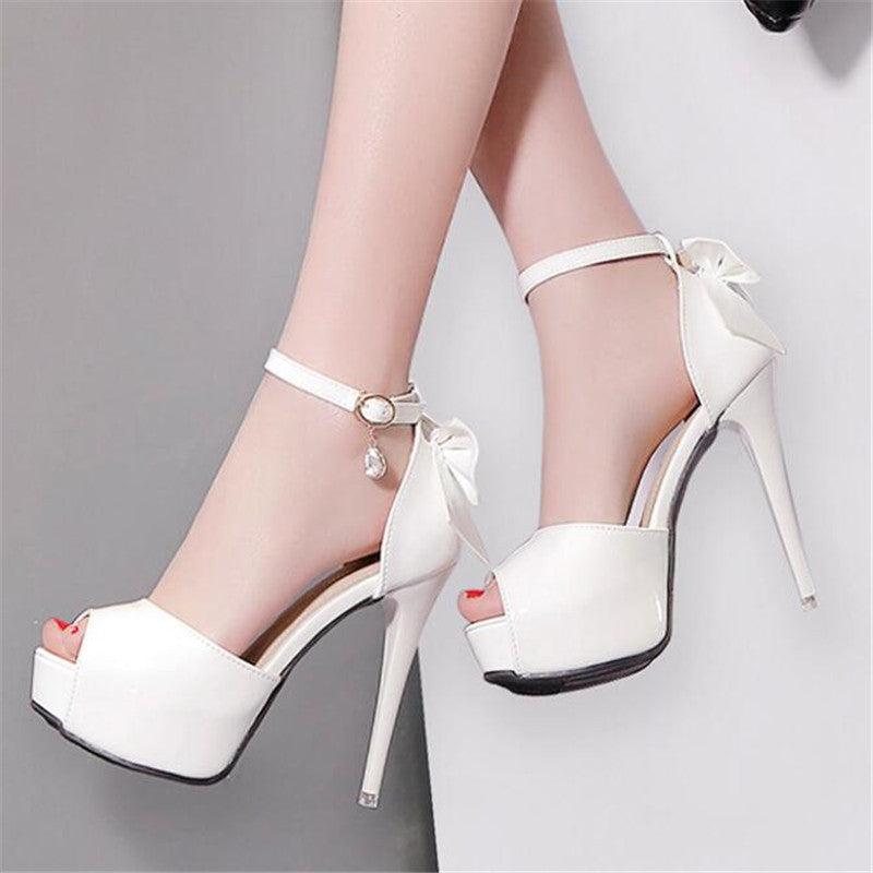 12CM Bow-Topped Stiletto Sandals