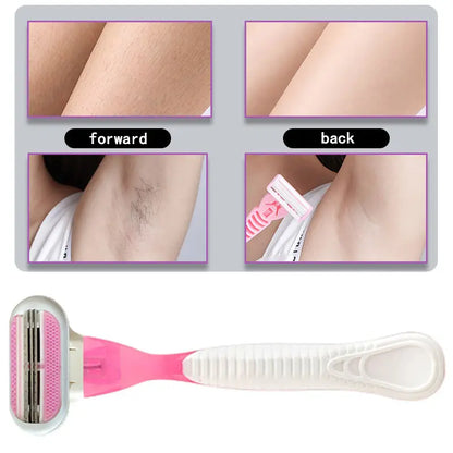3-Blade T-Shaped Women's Razor