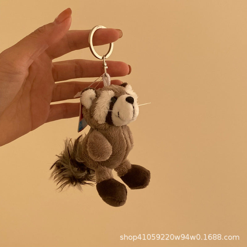 Cute Plush White Sheep Keychain Couple Pendant