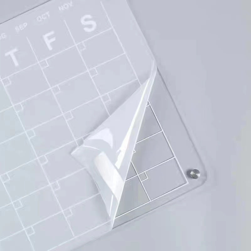 Acrylic Writable Dry Erase Weekly Meal Planner Board