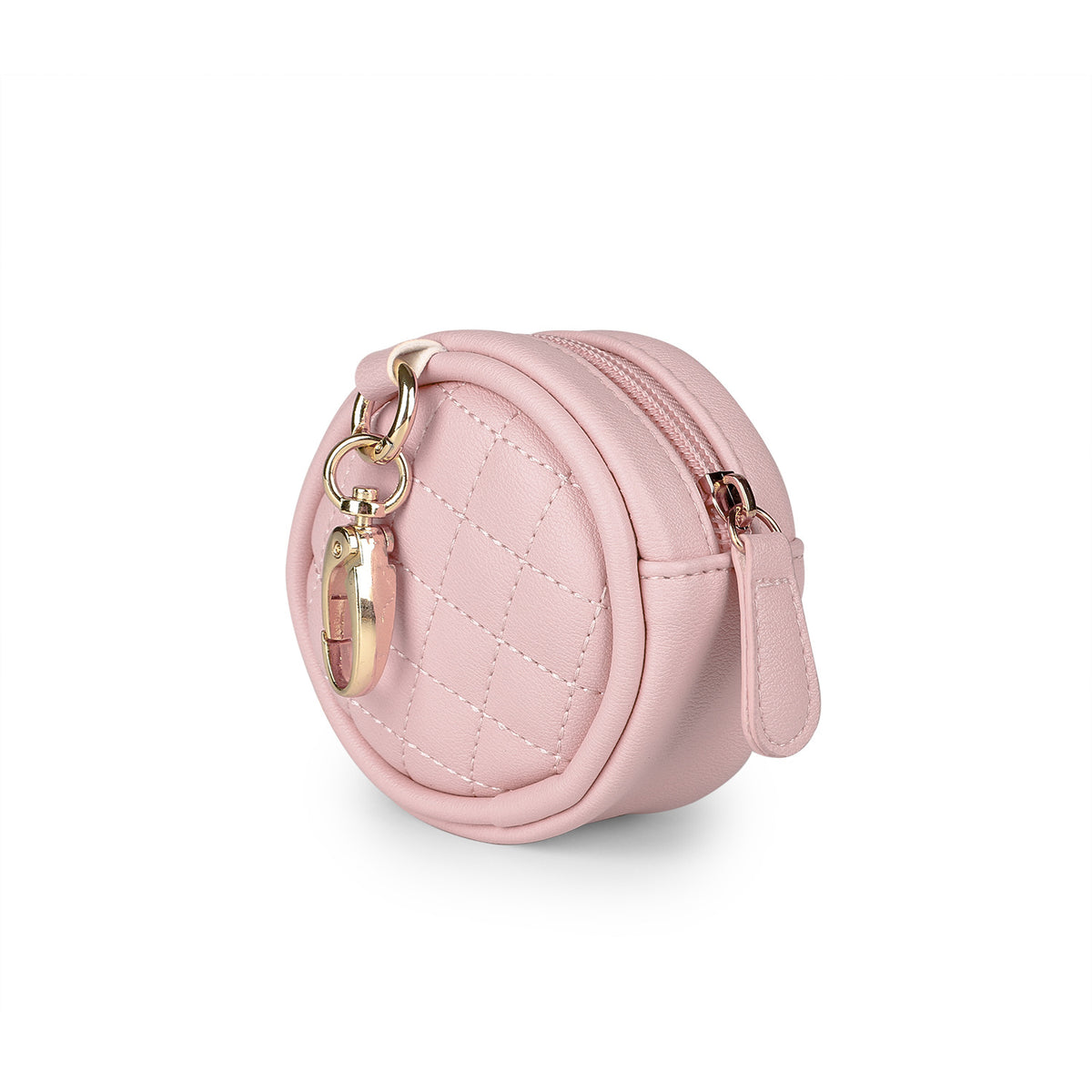 PU Leather Pacifier Bag with Keychain Loop for Small Items