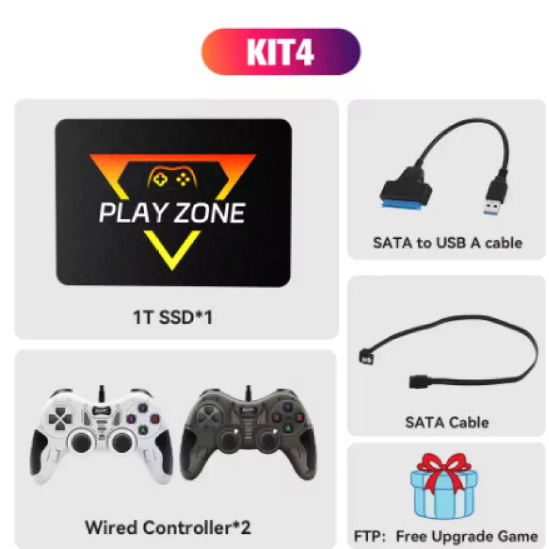 Retro Gaming SSD for Switch/PS5/Xbox/PS4/PS3/PS2/WIIU 80+Emulators Launchbox＆Retrobat＆Playnite 16191 Games Console for PC/Laptop