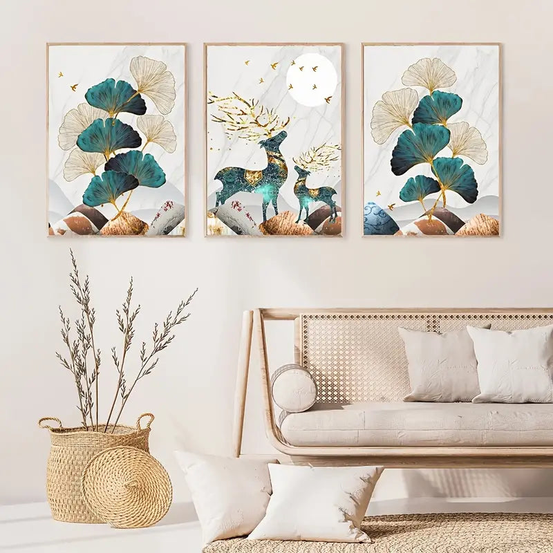 3pcs Nordic Abstract Landscape Wall Posters Set