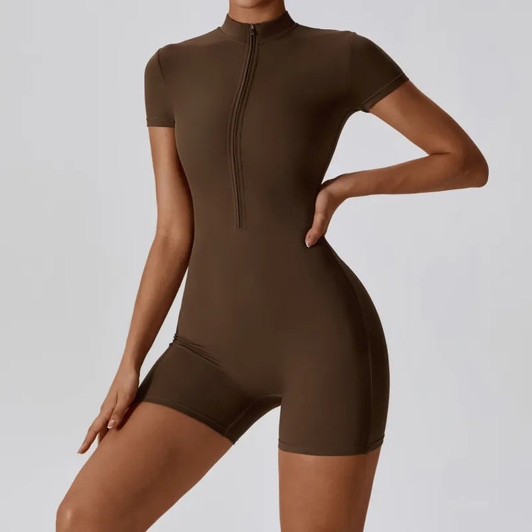 Zipper Yoga Jumpsuit for Women