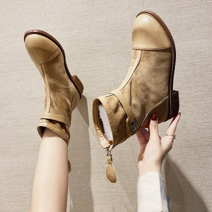 Women's Short Boots for Spring and Autumn Fashion