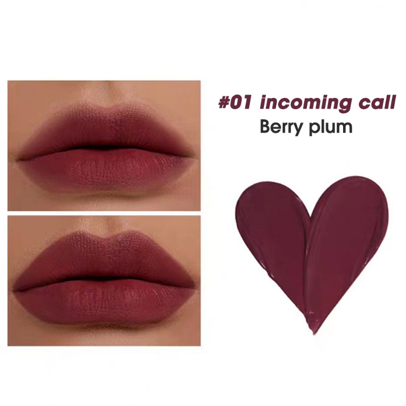 5 Colors Velvet Matte Waterproof Heart Shape Lip Gloss