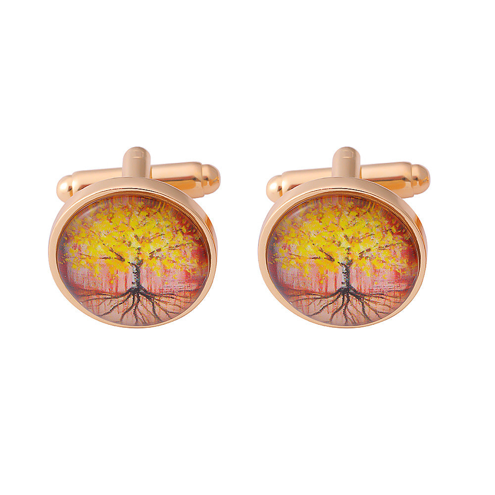 Men's Vintage Tree of Life Gemstone Cufflinks (Wholesale)