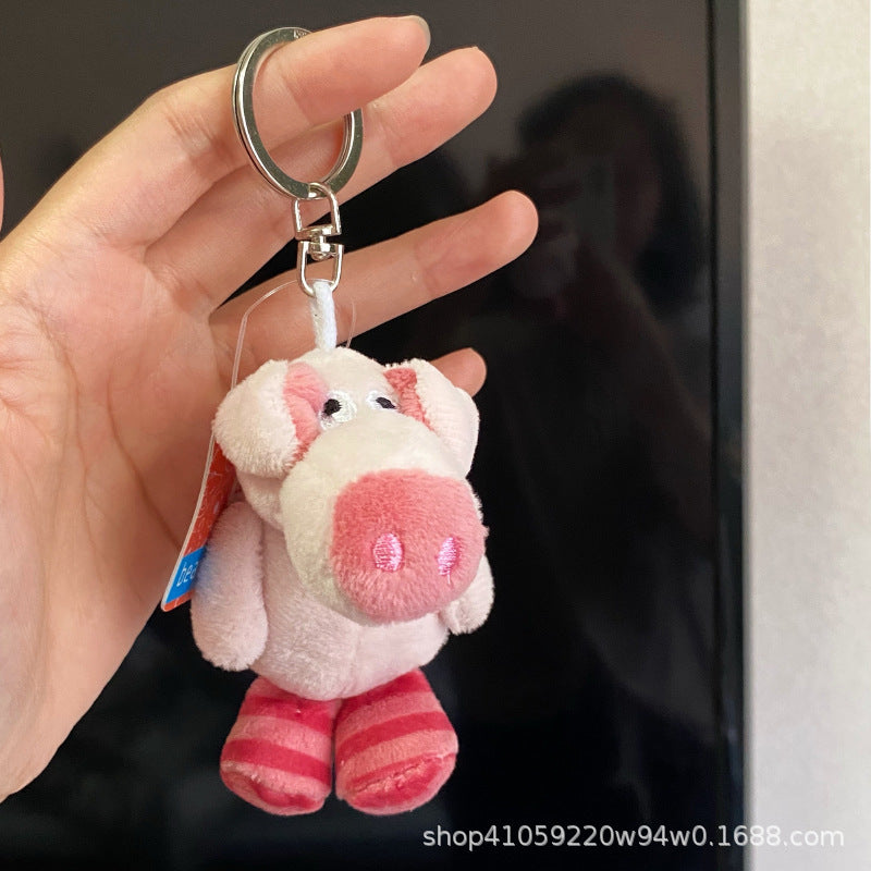 Cute Plush White Sheep Keychain Couple Pendant