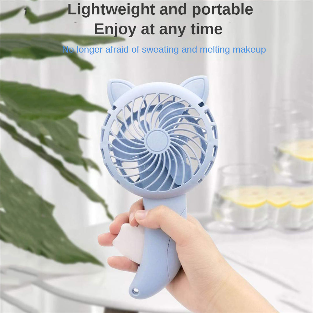 Lovely Cat Hand Press Mini Fan for Kids (Portable Toy)