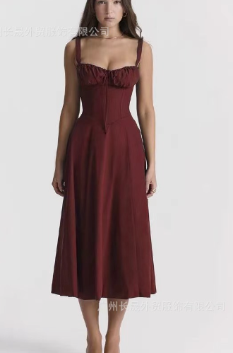 Parisian Dress - Waist Shaping Floral Maxi Dress (One Piece)