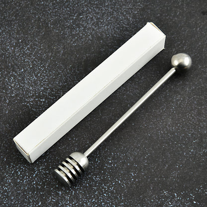 Stainless Steel Honey Spoon and Long-handled Stirring Rod
