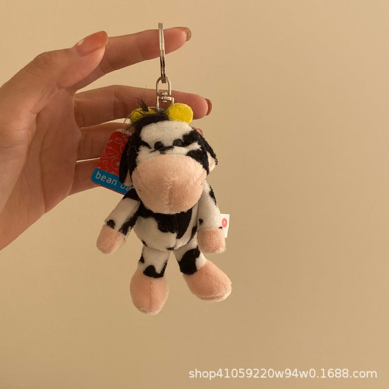 Cute Plush White Sheep Keychain Couple Pendant