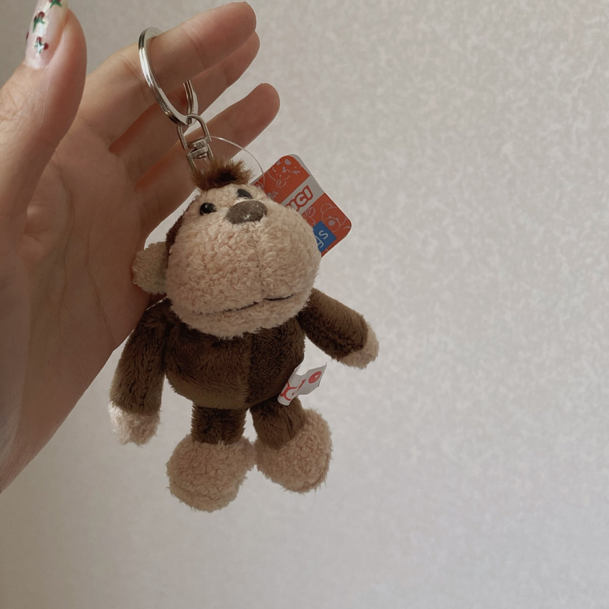 Cute Plush White Sheep Keychain Couple Pendant
