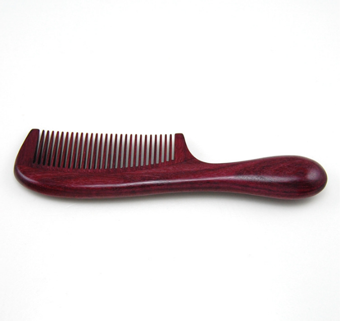 Natural Violet Comb with Thick Purple Wood Massage
