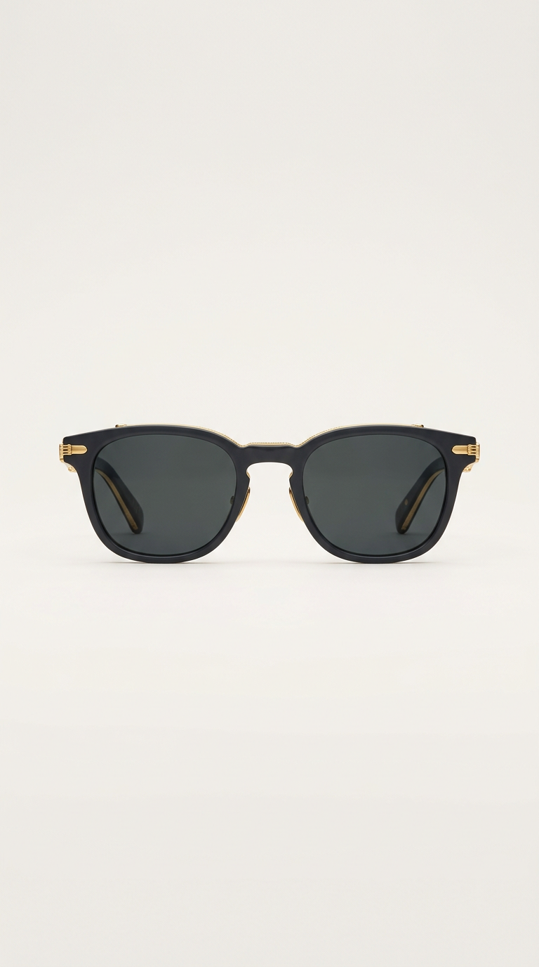 Sunglasses with gold-accented frames