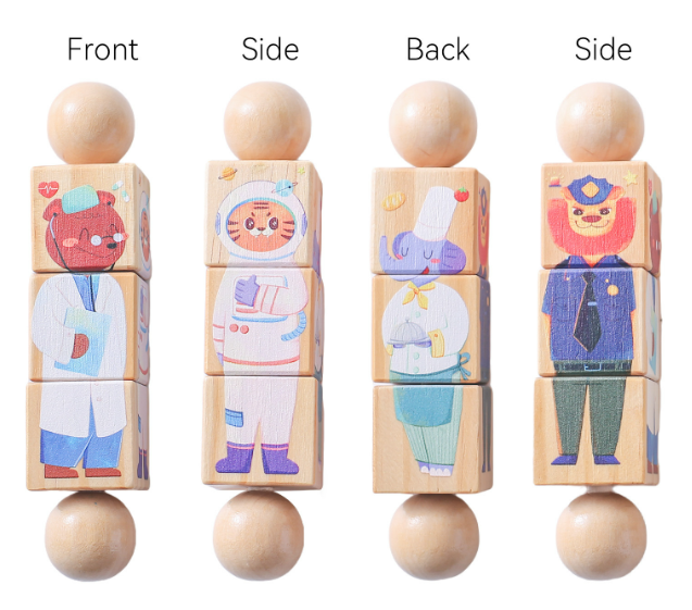 Kids' Handbell Wooden Animal Puzzle