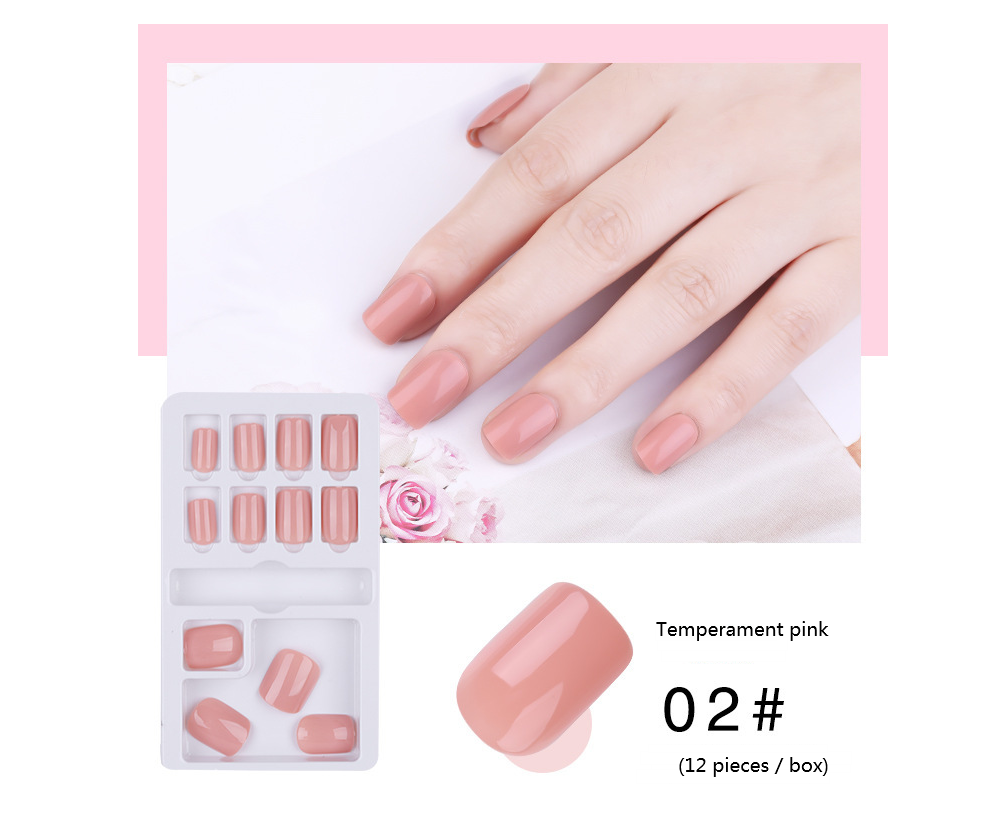 Solid Color Press-On Nails - False Nail Tips