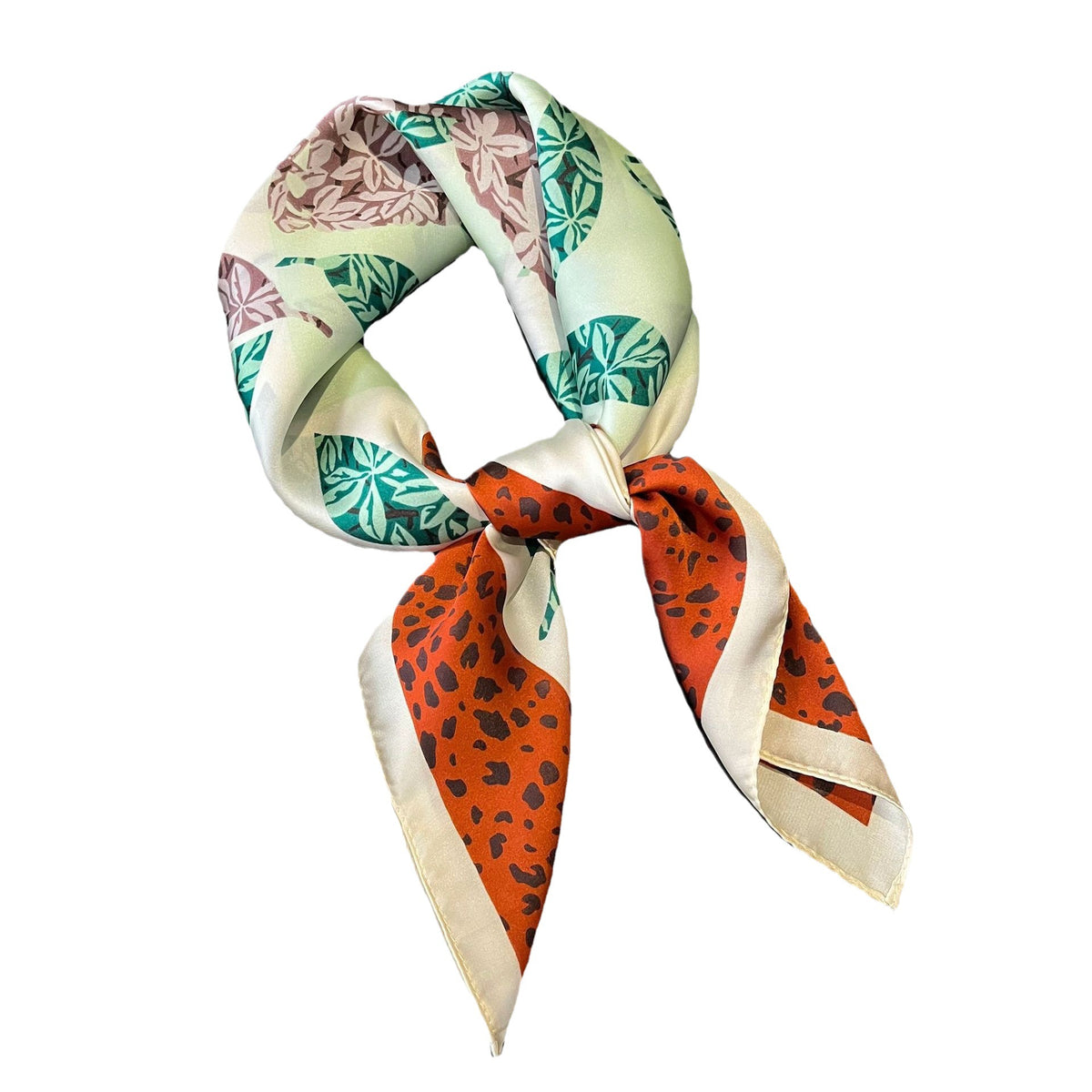 Vintage Silk Scarf - French Style 70cm Square Scarf