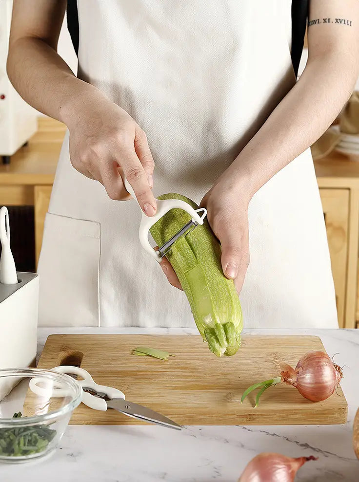 6pcs Kitchen Gadgets Fruit Peeling Knife Set with Rack