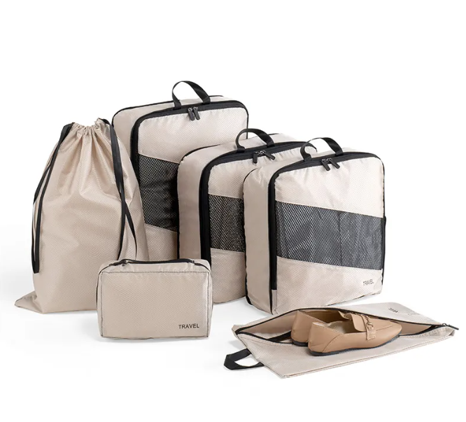 Polyester Travel Luggage Organizer 6-Piece Set