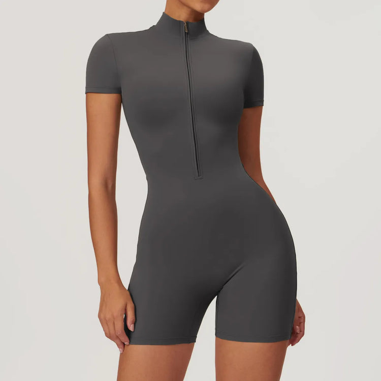 Zipper Yoga Jumpsuit for Women