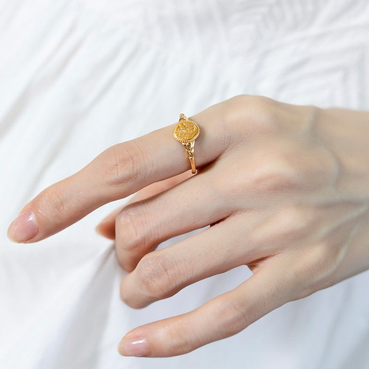 Alloy Geometric Flower Ring for Women Jewelry