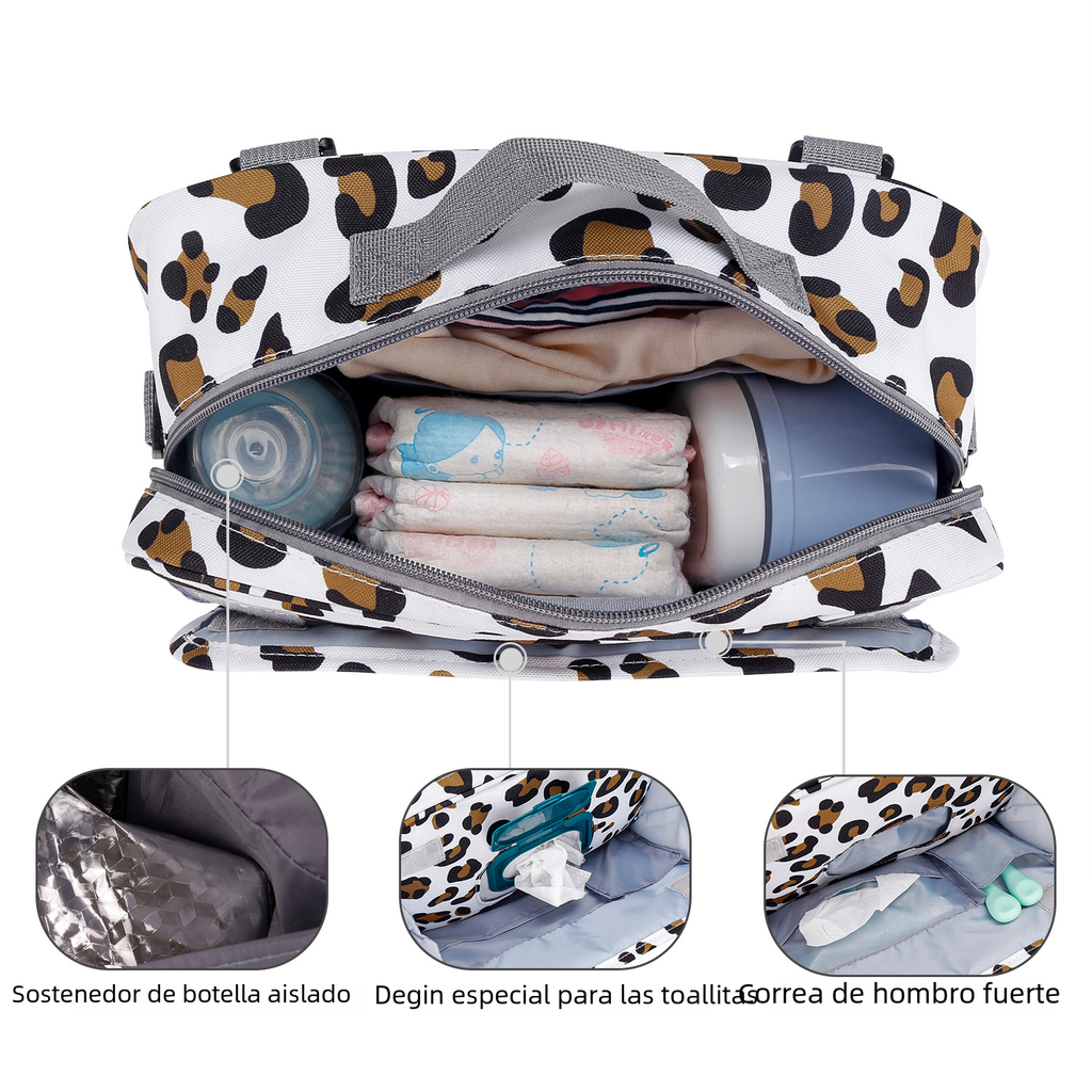 2022 Waterproof Baby Stroller Diaper Bag with Print