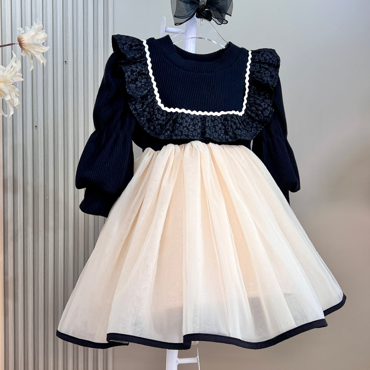 Floral Embroidered Lace Princess Dress for Girls