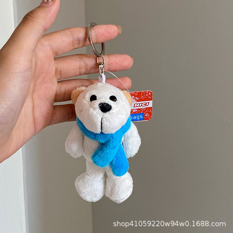 Cute Plush White Sheep Keychain Couple Pendant