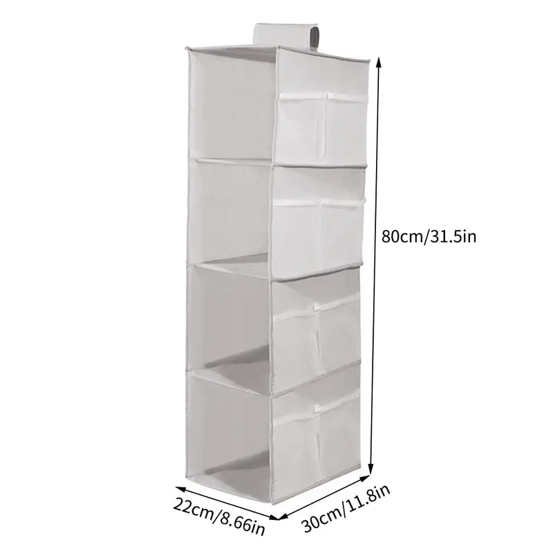 Multi-Layer Fabric Hanging Closet Organizer (1pc)