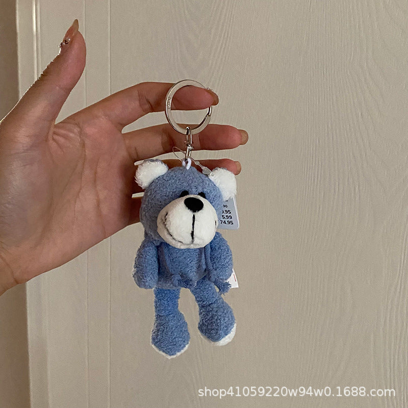 Cute Plush White Sheep Keychain Couple Pendant