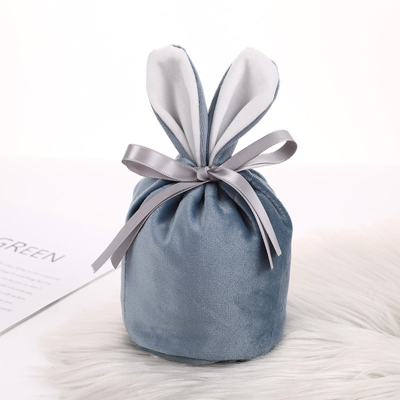 Velvet Bunny Ear Gift Bags for Easter Party Treats