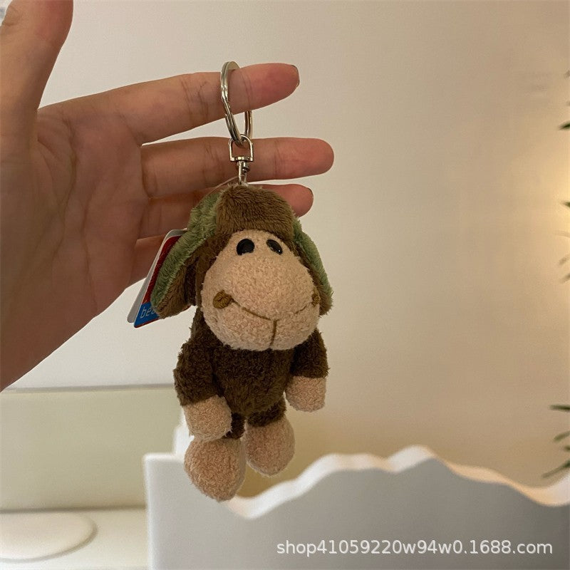 Cute Plush White Sheep Keychain Couple Pendant