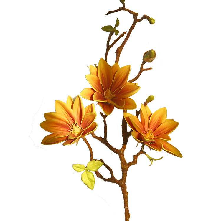 Elegant PU Magnolia Faux Flowers for Home Decor