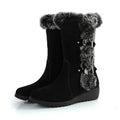 Fleece Lined Winter Snow Boots for Women, Fashionable