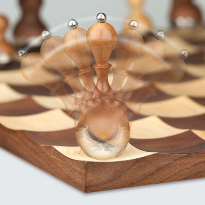High-End Wooden Creative Chess Set for Home Decor
