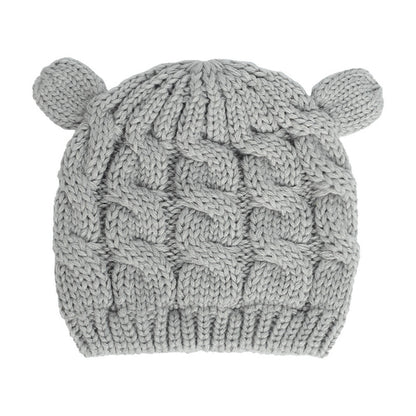 Children's Wool Knitted Ear Cap for Newborns (3-18 Months)