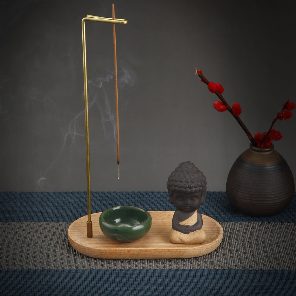 Ceramic Incense Burner Set with Zen Aesthetic (3 Pieces)