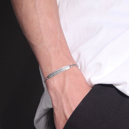 Vintage Thai Silver Bracelet for Men's Fashion