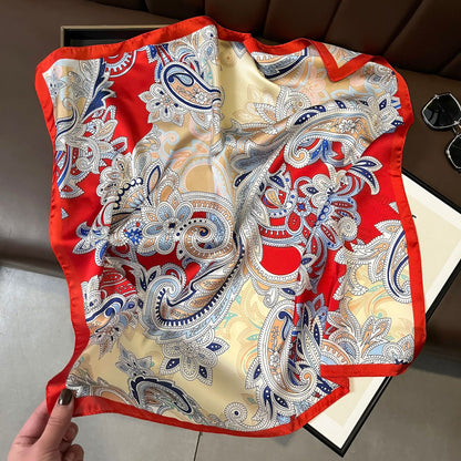 Vintage Silk Scarf - French Style 70cm Square Scarf