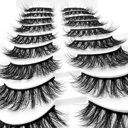 3D Handmade Faux Mink False Eyelashes - 10 Pairs