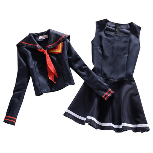 Ryuko Matoi Cosplay Costume T-Shirt and Skirt Set
