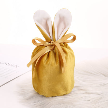 Velvet Bunny Ear Gift Bags for Easter Party Treats