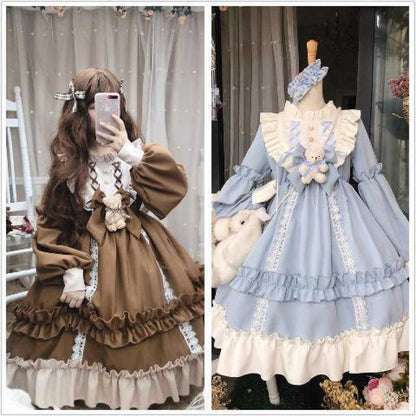 Japanese Cute Loli Student Dress Soft Girl Skirt Set